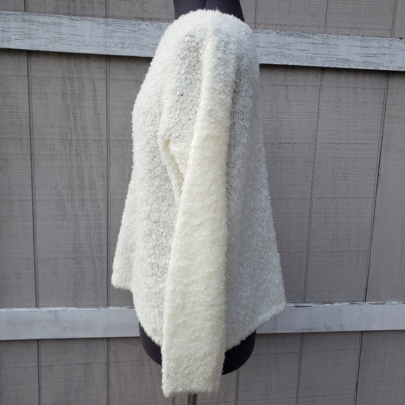 Lou & Grey White Fuzzy Soft Knit Warm Sweater - Picture 3 of 8